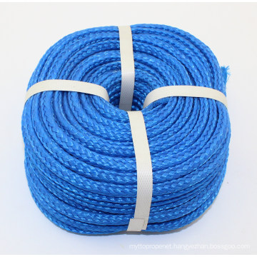 6mm yellow color pe hollow braid rope for sale